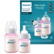 PACK DUPLO MAMADEIRAS ANTI-COLIC ROSA 125 E 260ML - AVENT