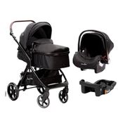 Carrinho e Bebê Conforto TS Kansas Preto Premium Baby