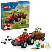 LEGO - City Great Vehicles - Trator de Fazenda Vermelho com Trailer e Ovelhas - 60461