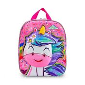 Mochila Pequena Maxtoy Cute Unicorn Sweet Rosa