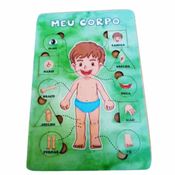 Quebra-Cabeça Meu Corpo -  Menino - Madeira - Marcio Artesanatos