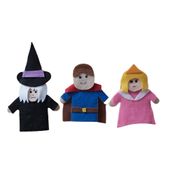 Dedoches de Feltro - Bela Adormecida - 3 Personagens - Multicolorido - Kits e Gifts