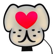 Luminária Pet Dog Cachorro Led Abajur Mesa 3D com Fonte