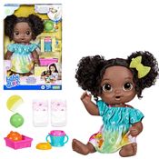 Boneca Bebê com Acessórios - Baby Alive - Hora do Suco - Vestido Verde - Hasbro
