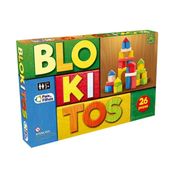 Brinquedo para Montar Blokitos de Madeira 26 Peças Pais e Filhos