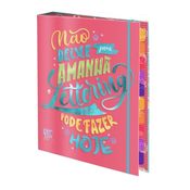 Fichario Não Deixe Folha Lettering Colegial Escola Argolado