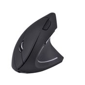 Mouse sem Fio Recarregavel 2.4 GHZ Vertical Ergonomico Ortopedico Power FIT Preto USB - PM300