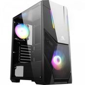 Gabinete Gamer MID Tower BLACK HAWK RGB Fortrek