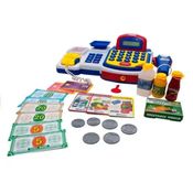 Caixa Registradora Infantil Azul c/ Luz e Som - DM Toys -