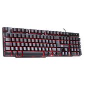 Teclado Gamer VX Gaming HYDRA 107 Teclas + 12 Multimidia LED Vermelho Sensacao Tecla MECANICA-GT702