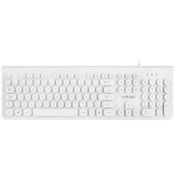 Teclado Multimidia USB Dynamic Circle ABNT2 Teclas Redondas Cabo USB 1.8M Branco - DC110B