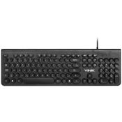 Teclado Multimidia USB Dynamic Circle ABNT2 Teclas Redondas Cabo USB 1.8M Preto - DC100P