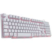 Teclado Gamer VX Gaming HYDRA Branco ABNT2 Multimídia com LED Vermelho USB 1.8M - GTH110BV