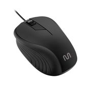 Mouse Multilaser com Fio 3 Botoes Emborrachado - MO222