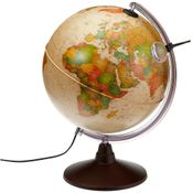 Globo Terrestre Marco Polo Antigo 30 Cm - Com Luz e Lupa - Tecnodidattica - 0330MPANPB1MFL46