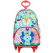 Mochila Escolar com Rodinha - Florestinha - Azul - OD-MEF - Ó Design