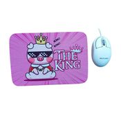 Combo Mouse Multilaser Preto Mo302 + Mouse Pad Gato Mesa