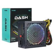 Fonte Gamer Dash 400w Preto Com Fan Led Rgb - Vfg400wpr