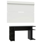 Mesa Gamer e Painel para TV até 65" Preto e Branco Madesa