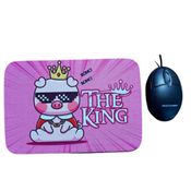 Combo Mouse Multilaser Preto + Mousepad Pig King