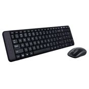 Combo Teclado E Mouse Wireless Logitech Mk220 Usb Preto Sem Fio