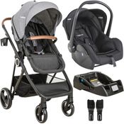 Carrinho de Bebe Moises Bebe Conforto Base Kiddo Cosmos Grafite