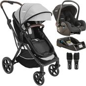 Carrinho de Bebe com Bebe Conforto e Base Kiddo Nomad Grafite