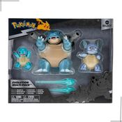 Pokemon - 3 Figuras - Squirtle, Wartortle e Blastoise