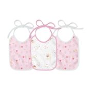 Kit Babador Felpudo Estampado Rosa 25x19cm 3 Pçs Papi