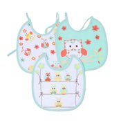 Kit Babador Felpudo Com 3 Pçs Verde Estampado - Papi