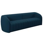 Sofá 04 Lugares Para Sala De Estar 292 cm Lazio M03 Veludo Azul - Lyam Decor