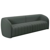 Sofá 05 Lugares Para Sala De Estar 332 cm Lazio M03 Veludo Cinza - Lyam Decor