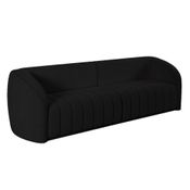Sofá 5 Lugares Para Sala 332cm Lazio M03 Bouclê Preto - Lyam Decor