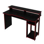 Mesa Para Computador Notebook Gamer Me4153 Preto/vermelho