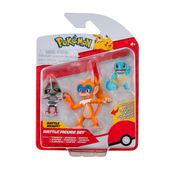 3 Bonecos Pawniard, Monferno E Squirtle - Pokémon