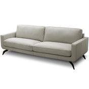 Sofá 3 Lugares Para Sala de Estar Living Industrial 270cm Trento L06 Couro Pérola - Lyam Decor