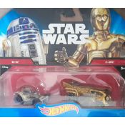 *Embalagem danificada* Hot Wheels Star Wars - R2-D2 e C-3PO (Pack de 2)