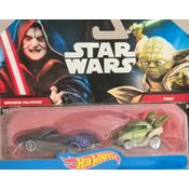 *Embalagem danificada* Hot Wheels Star Wars - Emperor Palpatine / Yoda