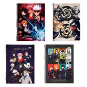 Kit 2 Cadernos Espiral Universitario Jujutsu Kaisen 80Fls Sortido - Foroni