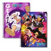Kit 2 Caderno Espiral Universitario One Piece 80 Fls - Tilibra