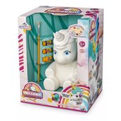 Boneco Unicórnio Cofre E Pintura Para Colorir Educativo