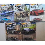 Hot Wheels Fast & Furious - Set Completo (5 miniaturas Velozes e Furiosos)