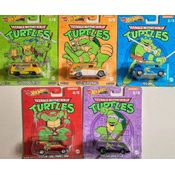 *Embalagem danificada* Hot Wheels Pop Culture - Tartarugas Ninjas (5 miniaturas)
