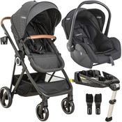 Carrinho Moises Bebe Conforto Base Isofix Kiddo Cosmos Preto