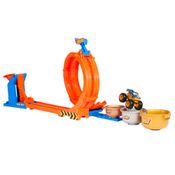 Pista de Percurso - Hot Wheels - Monster Trucks - Troféu Bigfoot - Giros Extremos - Mattel