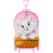 Mochila de Rodinhas 3D Maxtoy Marie Rosa