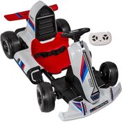 Carro Eletrico Bandeirante Kart Speed 8 12V Branco com Controle