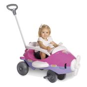 Carrinho Avião Passeio e Pedal Bebe Aeroh Rosa Calesita 1034