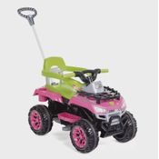 Carrinho Passeio ou Pedal 2 em 1 Cross Up Rosa Calesita 1063