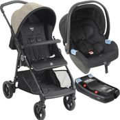 Carrinho de Bebe com Bebe Conforto e Base Burigotto Lui Sand